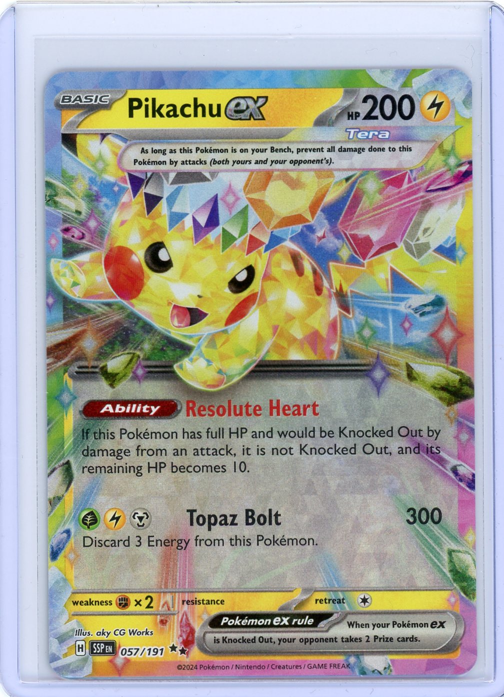 Pikachu ex - 057/191 - SV08: Surging Sparks