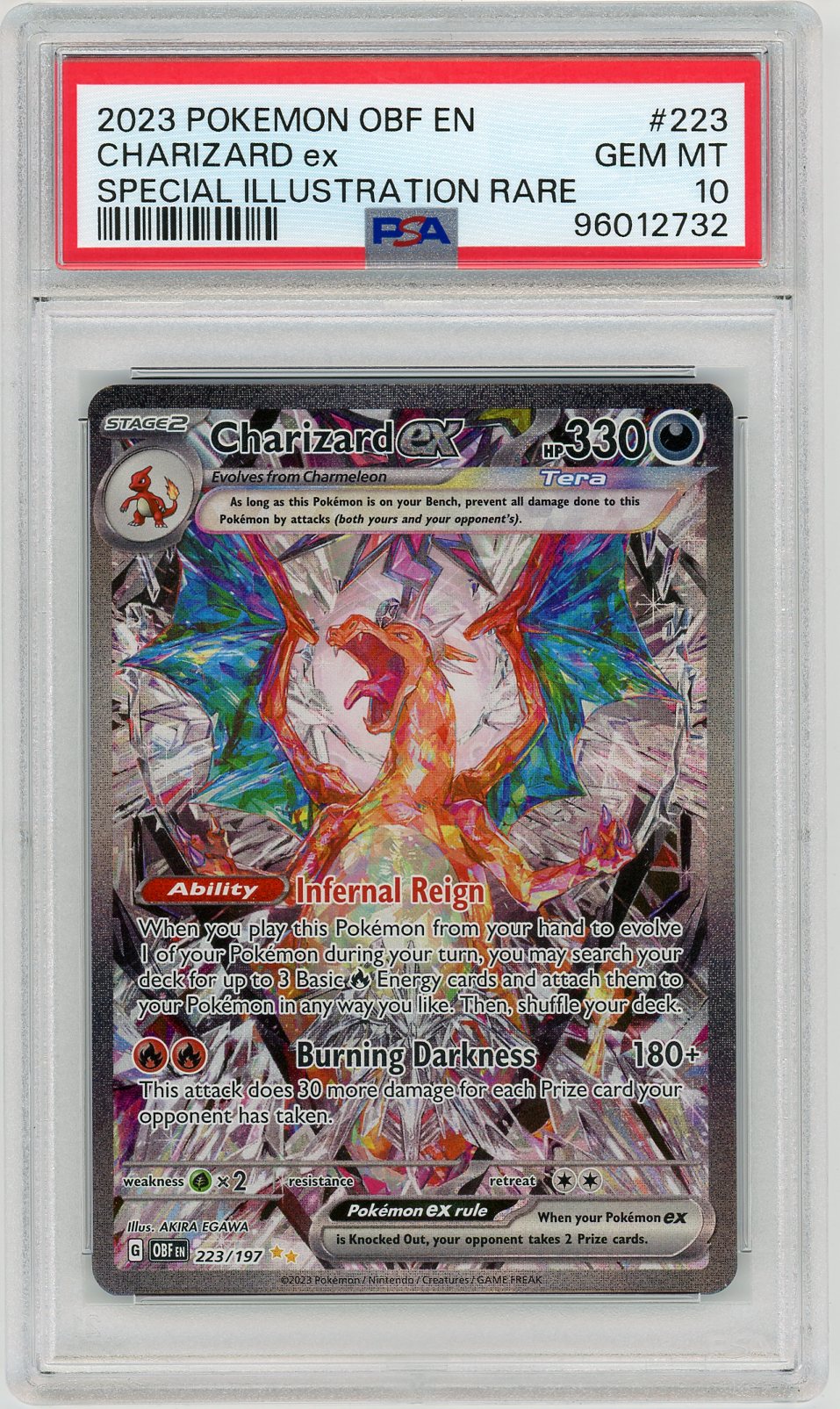 2023 S&V Obsidian Flames #223 SIR PSA 10