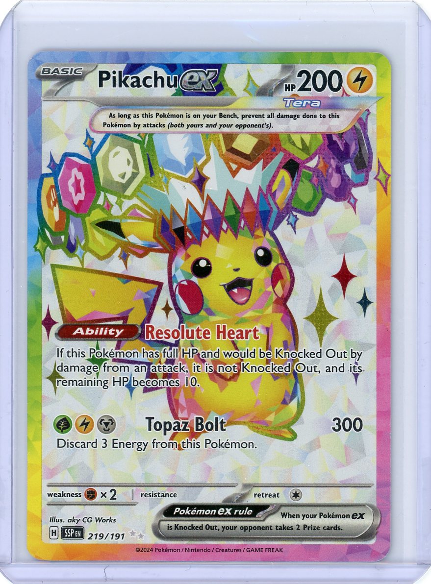 Pikachu ex - 219/191 - SV08: Surging Sparks