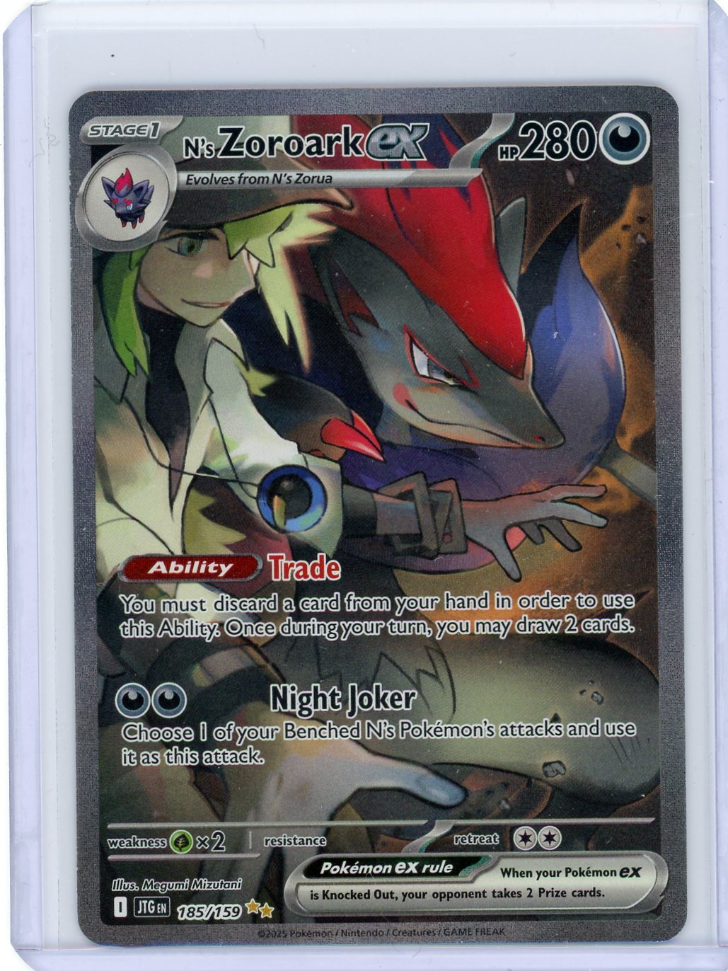 N's Zoroark ex - Journey Together - 185/159 SIR