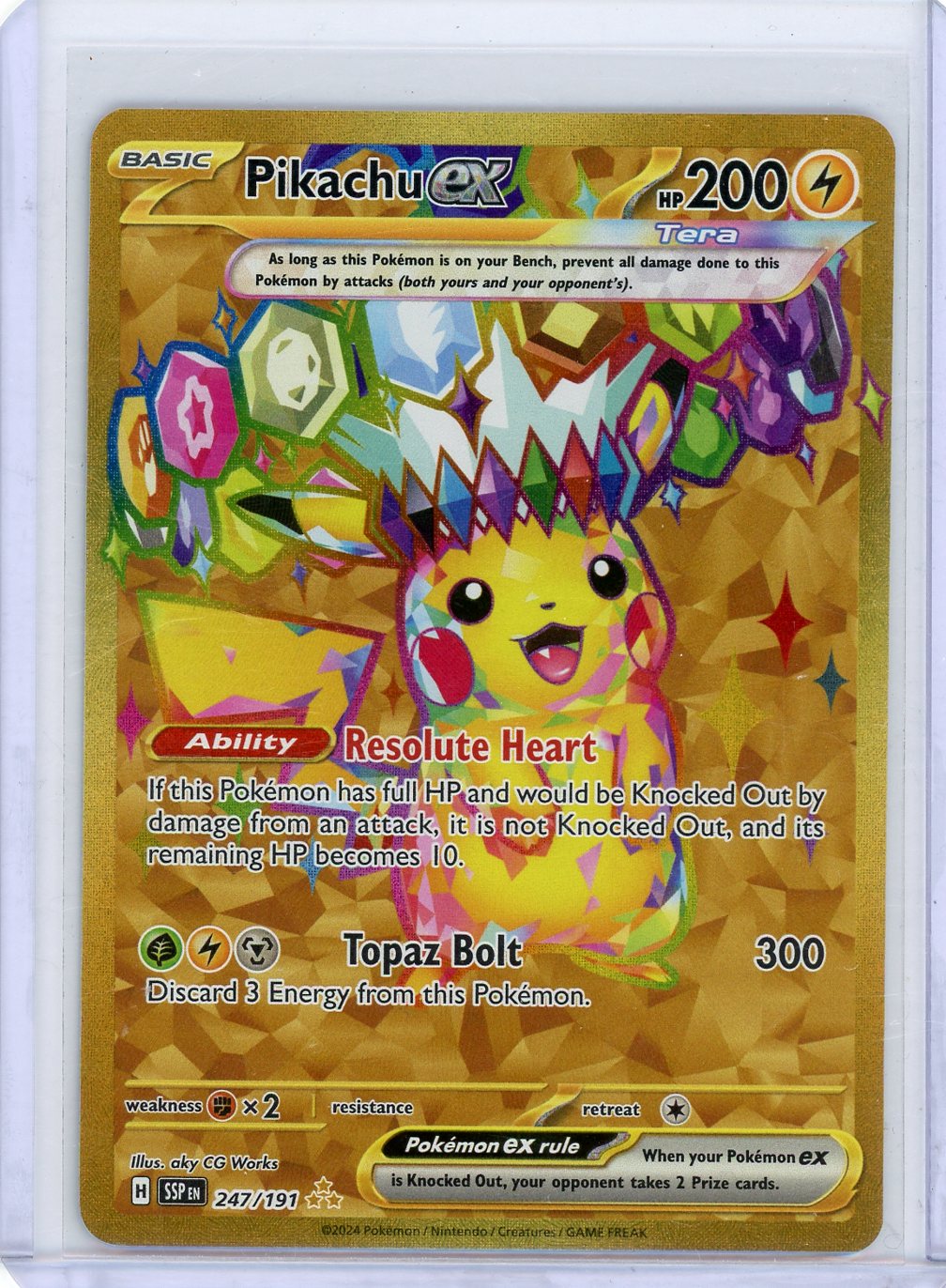 Pikachu ex - 247/191 - SV08: Surging Sparks
