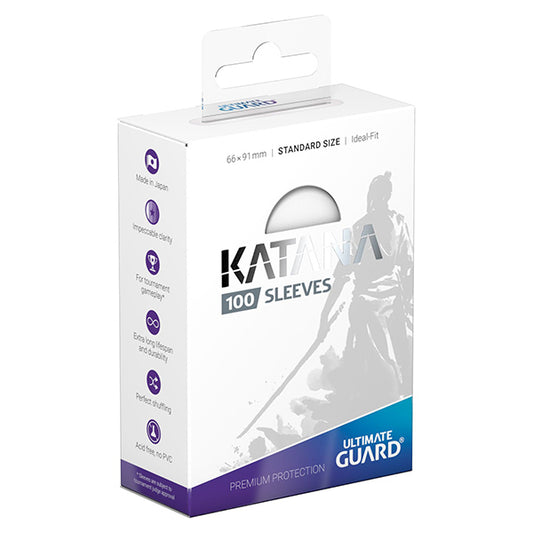 Ultimate Guard: Katana Sleeves Standard Size- Transparent (100ct)