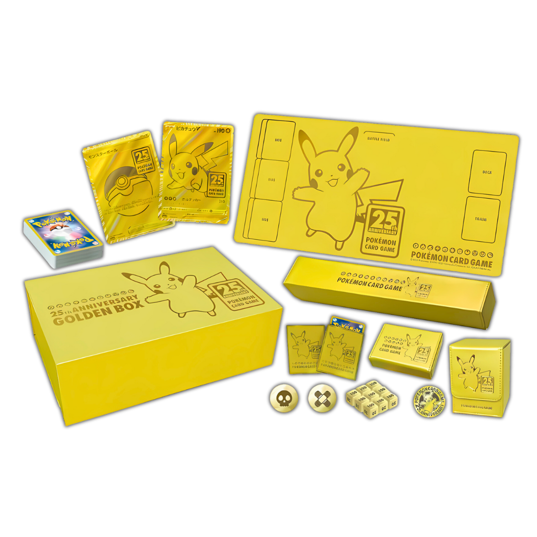 Japanese Pokémon 25th Anniversary Golden Pikachu Collector's Box