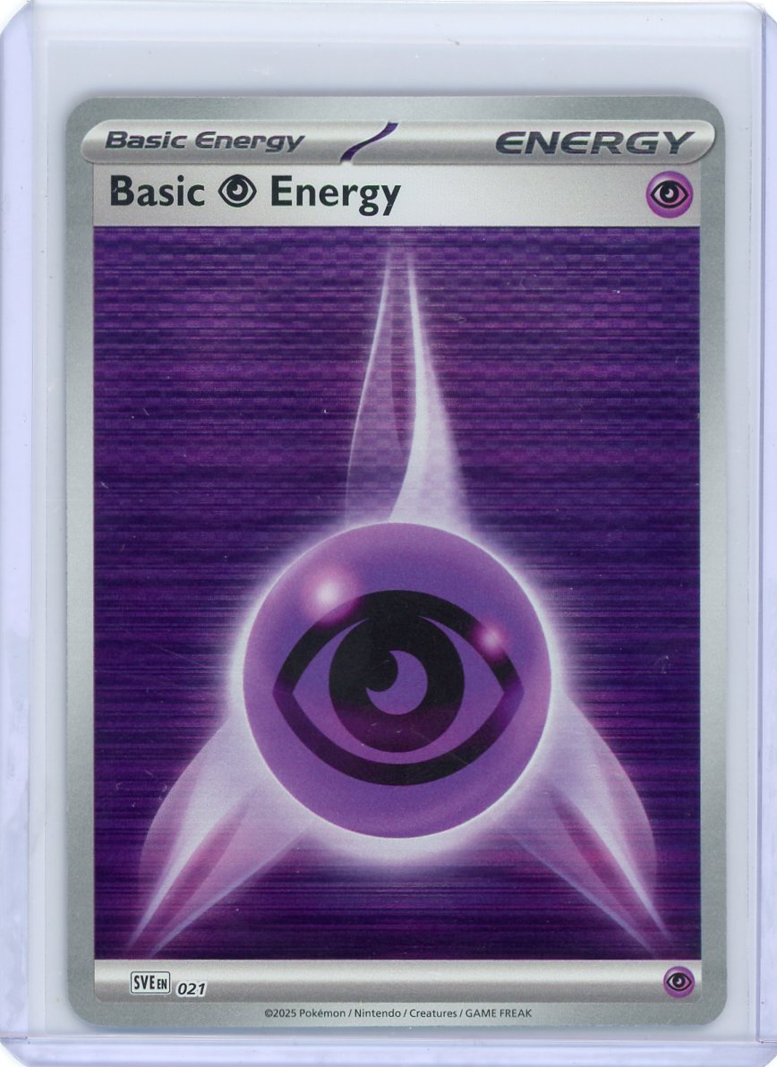 Basic Psychic Energy - #021 Black Bolt White Flare Horizontal Holo