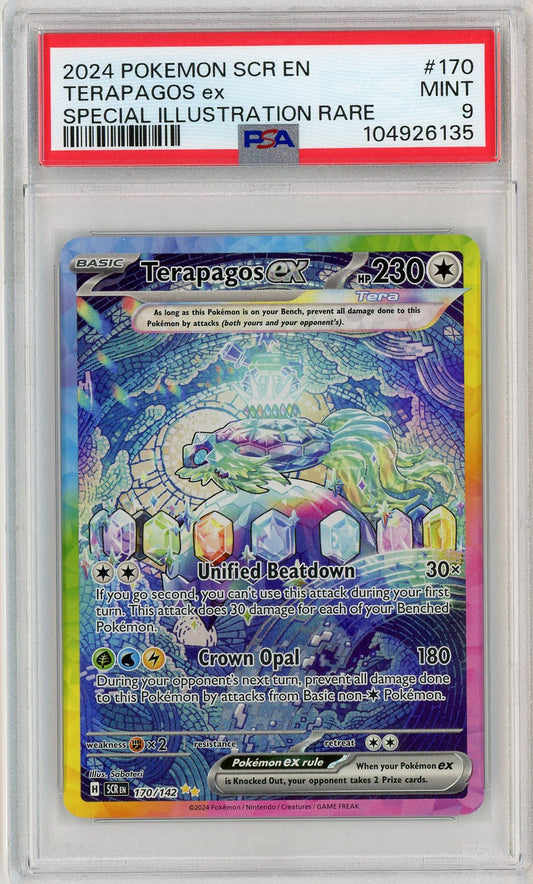 PSA 9 MINT - Terapagos ex - 170/142 - SV07: Stellar Crown