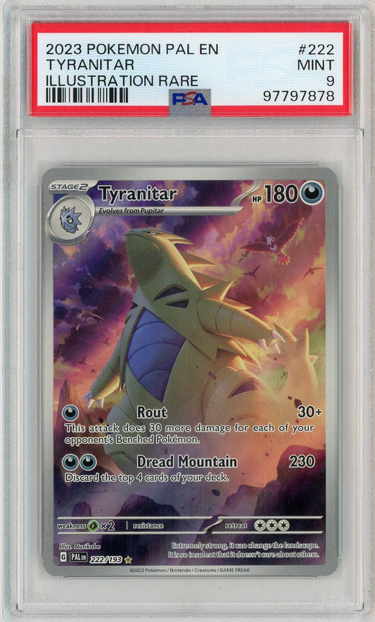 PSA 9 MINT - Tyranitar - 222/193 - SV02: Paldea Evolved