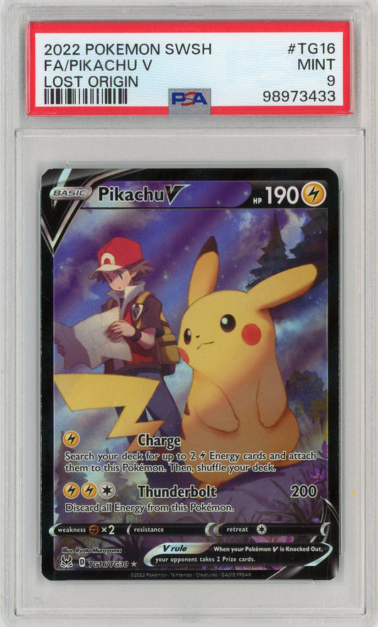 PSA 9 MINT - Pikachu V - SWSH11: Lost Origin Trainer Gallery