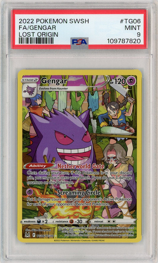 PSA 9 MINT - Gengar - SWSH11: Lost Origin Trainer Gallery