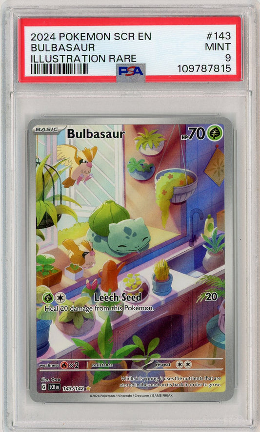 PSA 9 MINT - Bulbasaur - SV07: Stellar Crown